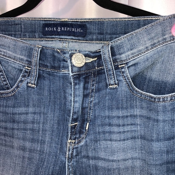 Rock & Republic Kendall Jeans Light Medium Wash Size 6 - Picture 4 of 8
